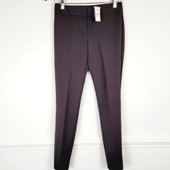 Express Stretch Mid Rise Skinny Gray Pants - Picture 4 of 7